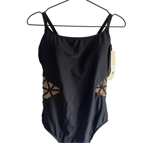 New! Profile‎ by Gottex Turkiz Side Cutout One-Piece Swimsuit Black - Picture 6 of 11